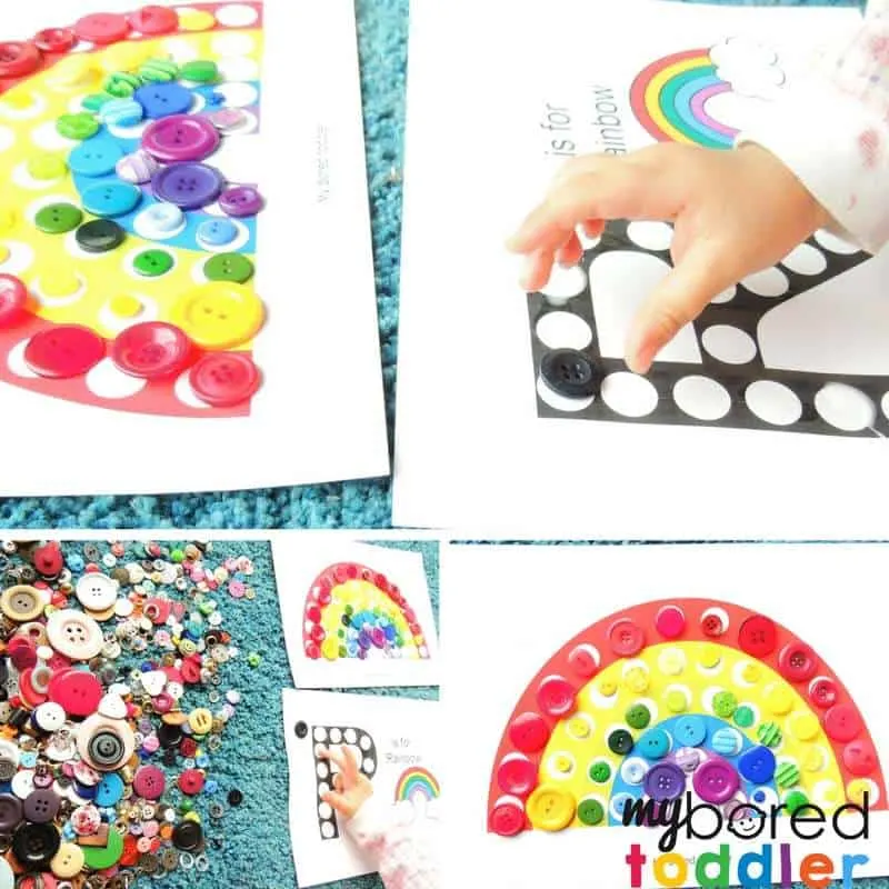 do a dot rainbow printable for toddlers