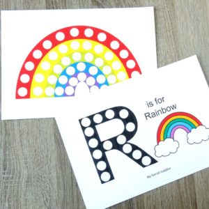 Free Printable Do-a-Dot Rainbow Activity - My Bored Toddler