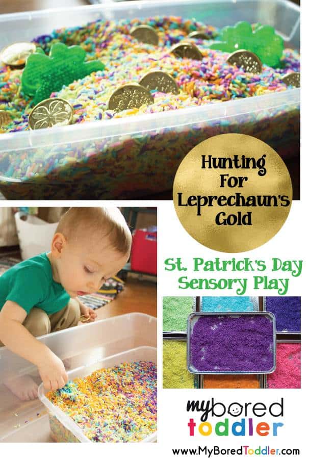 leprechaun sensory play st patricks day activity for toddlers