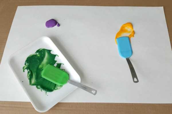 spatula painting art activity 