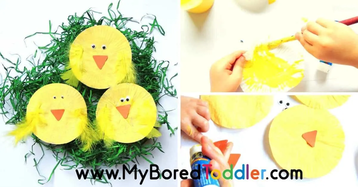 easy Easter chick craft for toddlers