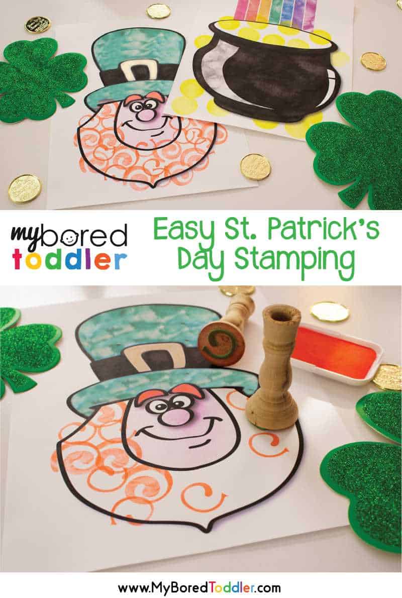 St. Patrick's Day Stamping Activity for Toddlers pinterest