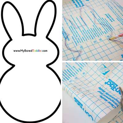 easy easter bunny painting activity for toddlers in process pics 1