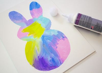 easy easter bunny painting activity for toddlers in process pics 4