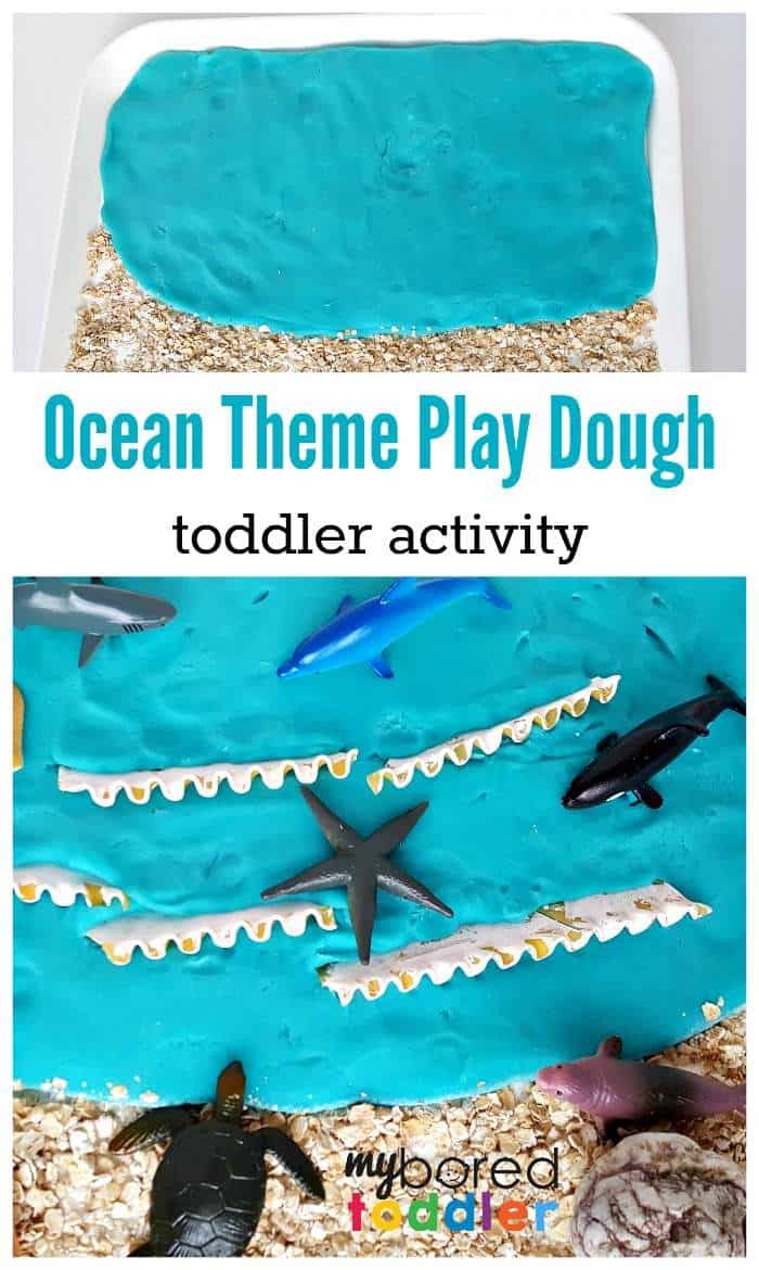 ocean play dough sensory play activity for toddlers
