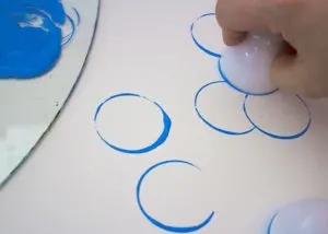 easter egg process painting egg stamping