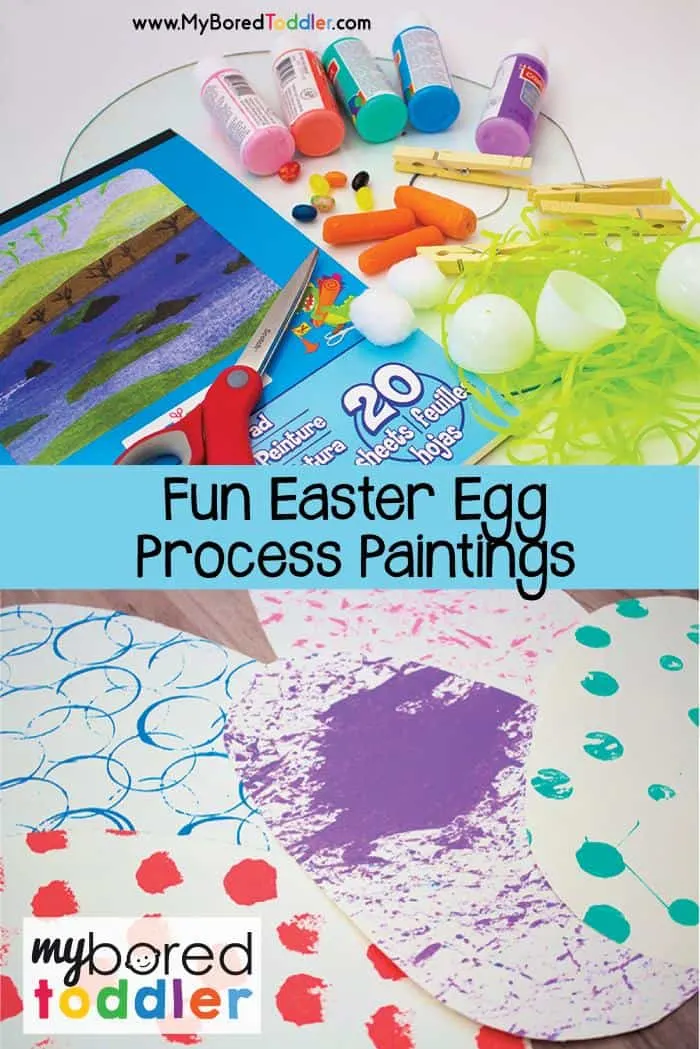 Straw Painted Easter Egg Craft with free egg printable - Happy Toddler  Playtime