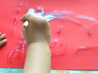 salt and glue process art activity for toddlers 3
