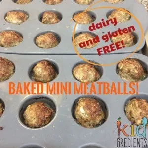 baked meatballs gluten and dairy free