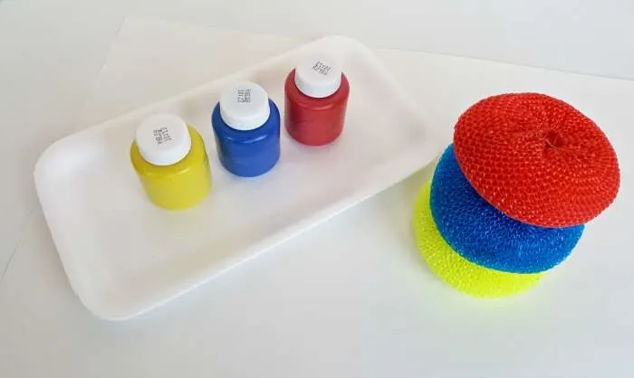 painting with pot scrubbers process art activity for toddlers pinterest