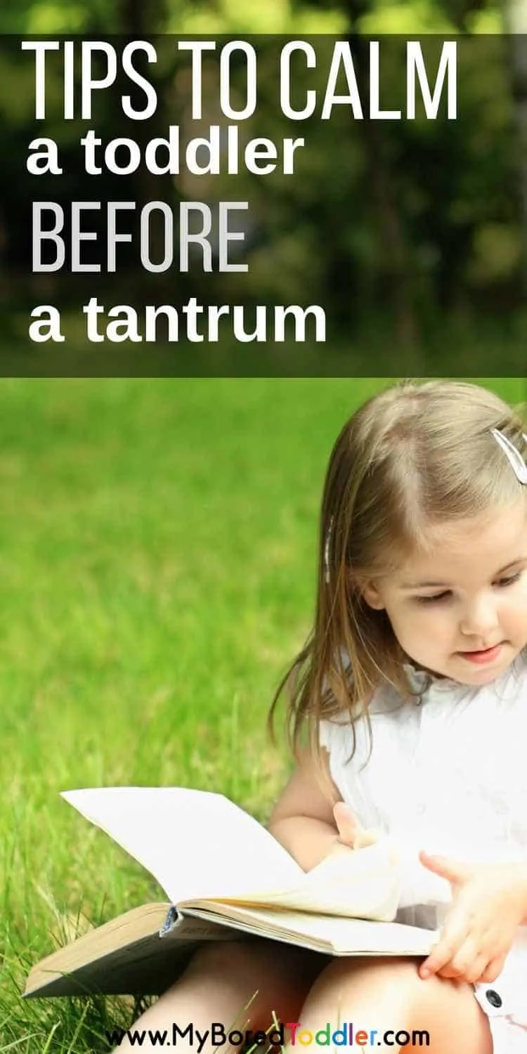tips to calm a toddler before a tantrum