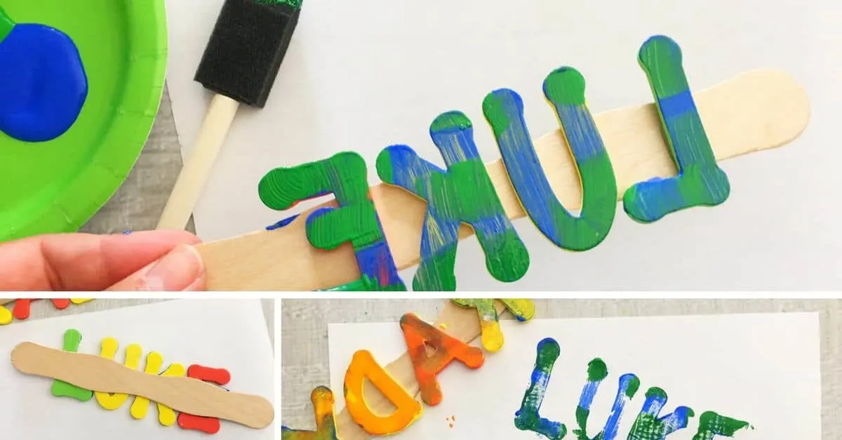 DIY foam name stamps facebook