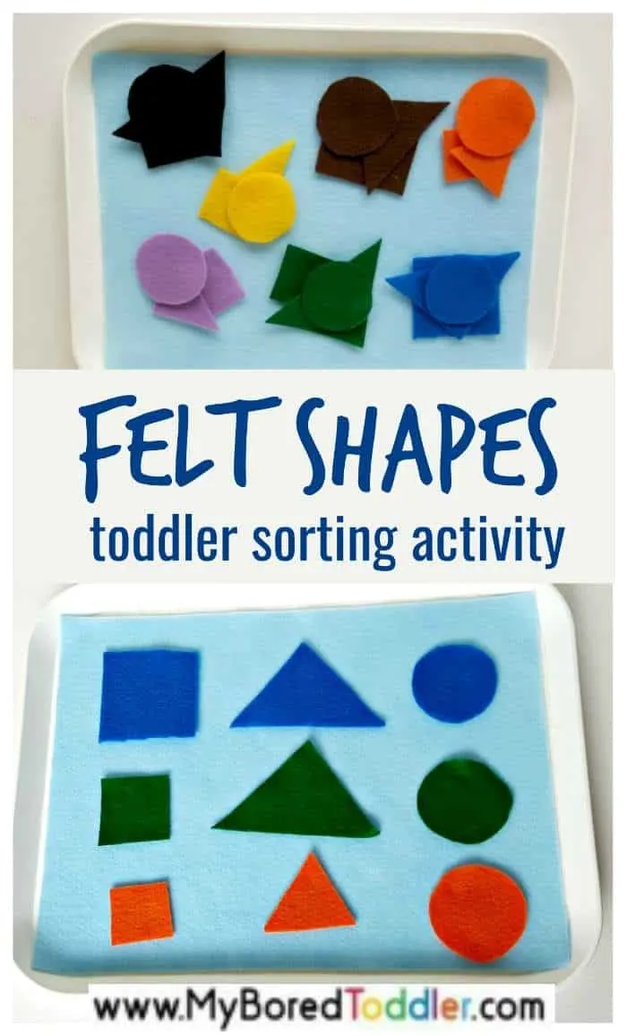 Felt Shape Sorting for Toddlers - My Bored Toddler