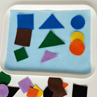 Felt Shape Sorting for Toddlers - My Bored Toddler