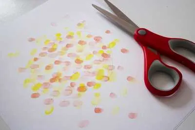 paper plate & fingerprint flower craft 5