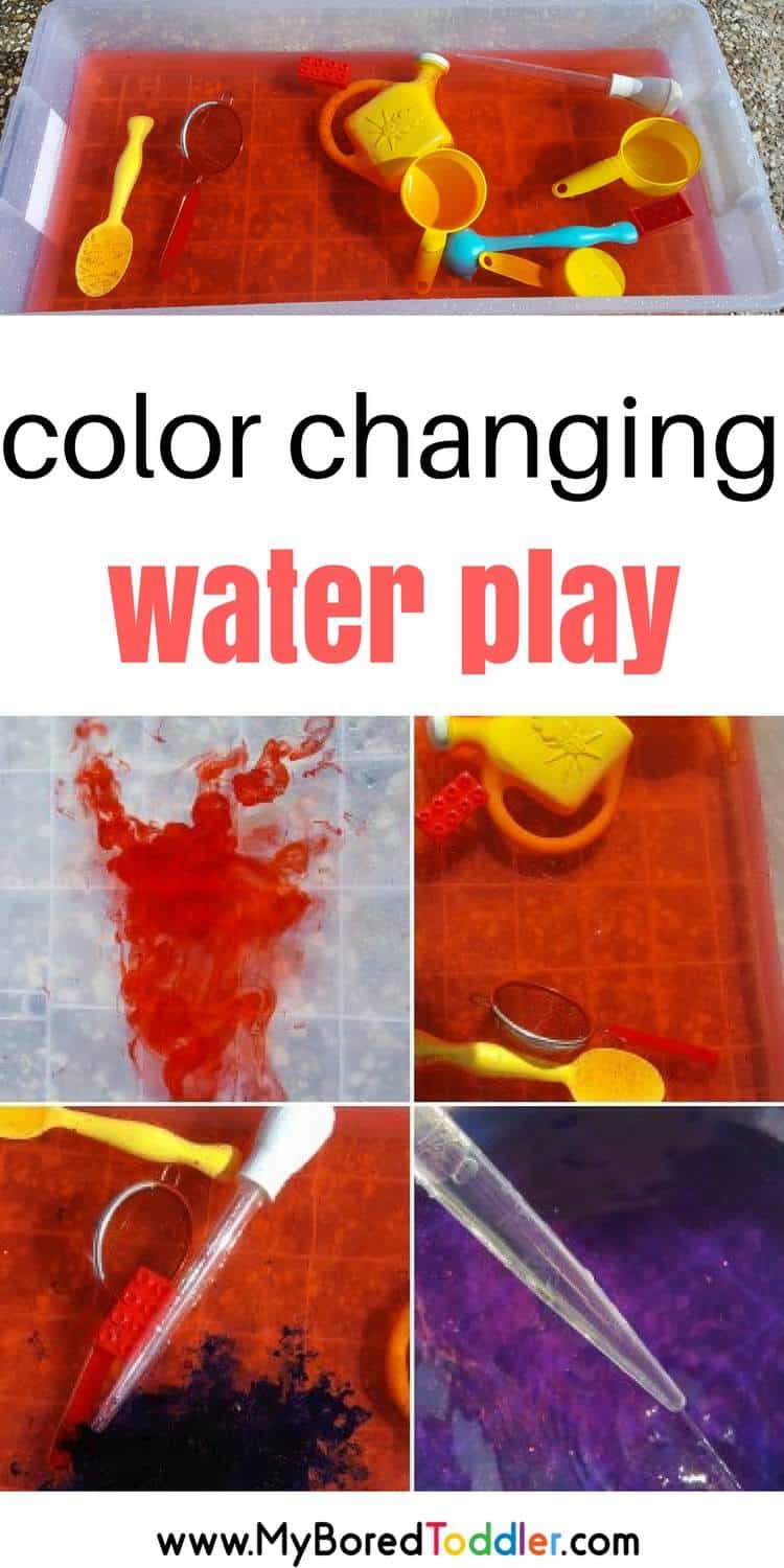 color changing water play pinterest