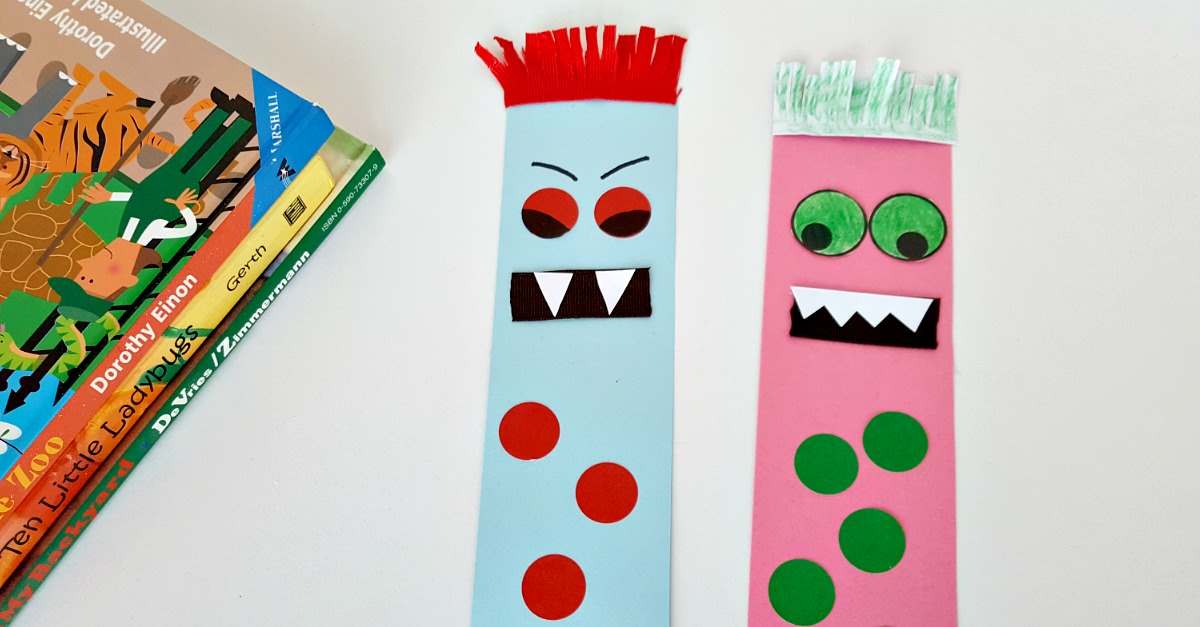Monster Bookmark Craft My Bored Toddler Halloween Crafts