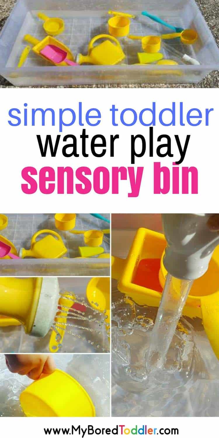 simple toddler sensory bin water play for toddlers #waterplay #sensorybin 