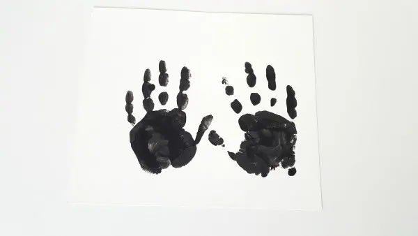 Halloween handprint panting step 1