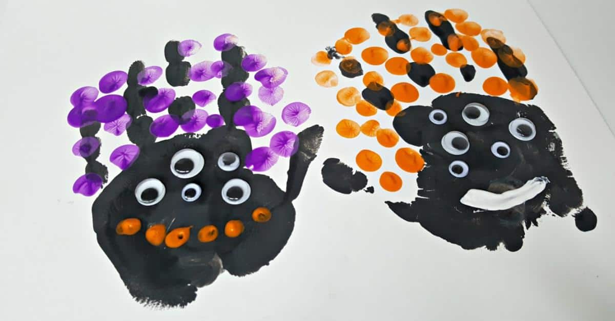 handprint halloween craft