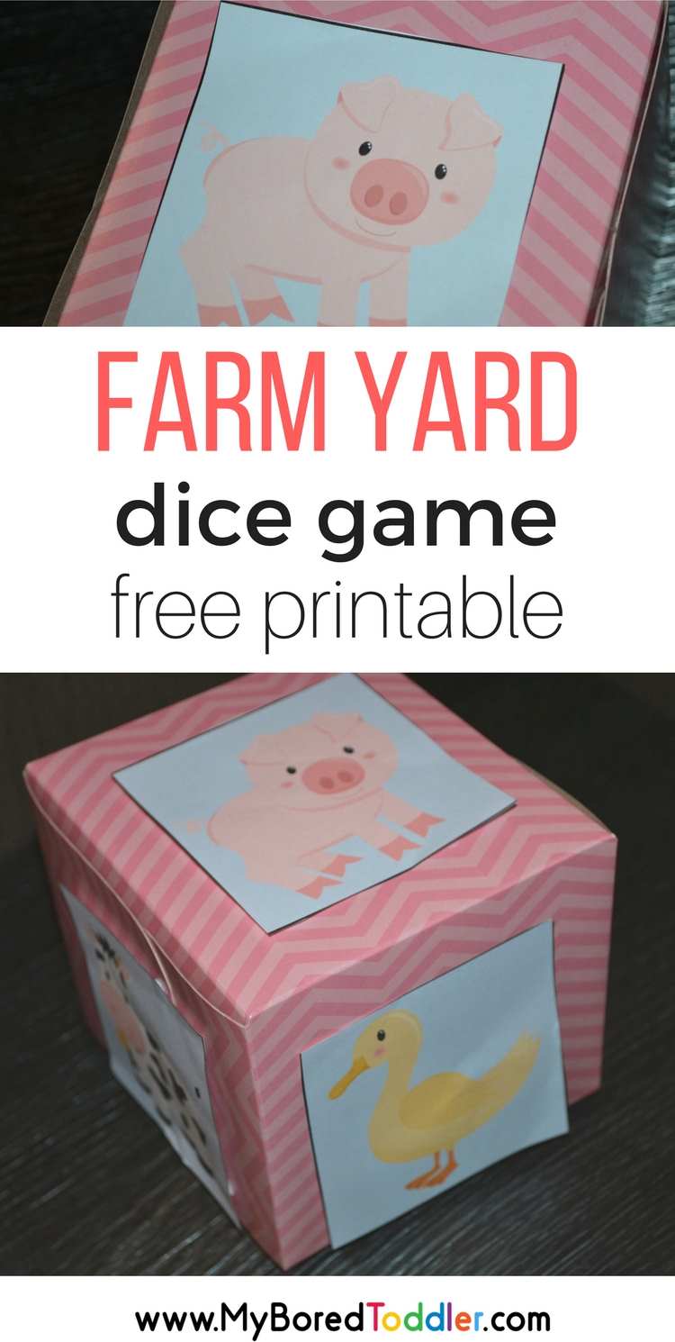 farm yard dice game free printable