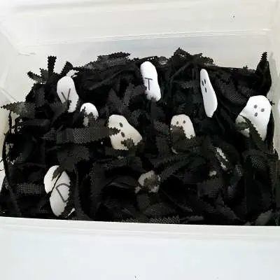 Black & White Sensory Bin for Babies 