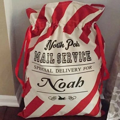personalized santa sack