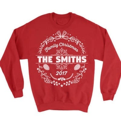 Ugly sweater personalized family sweater