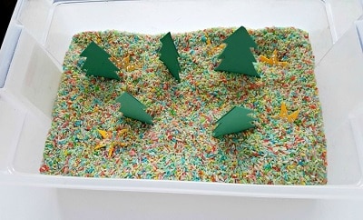 Christmas tree forest in rice tub 2