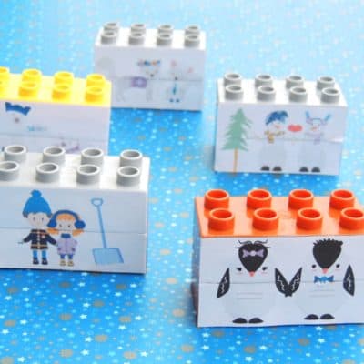 Winter themed Lego Duplo puzzle for toddlers