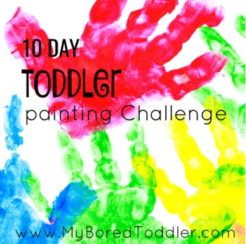 Painting with Foam Brushes - an easy way for toddlers to paint - My Bored  Toddler