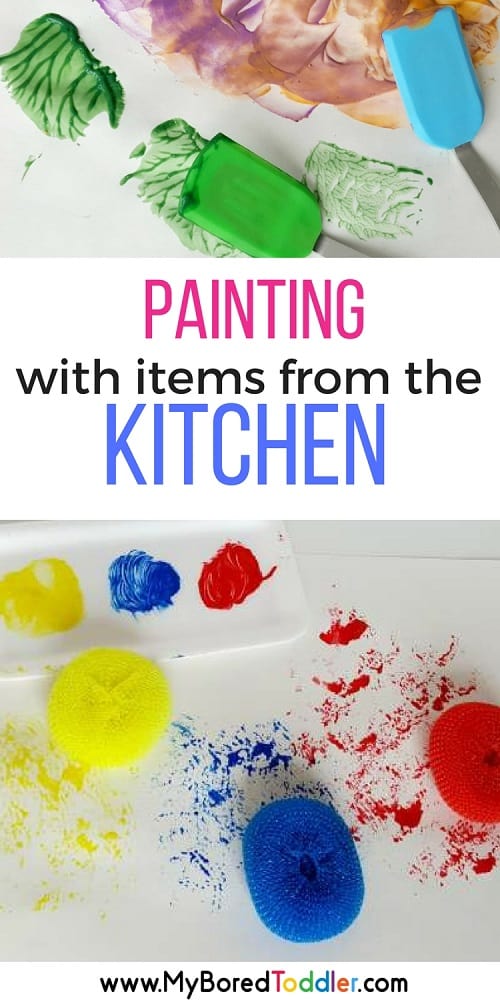 Painting with kitchen items pinterest