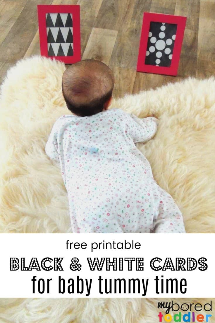 free printable black and white cards for baby tummy time