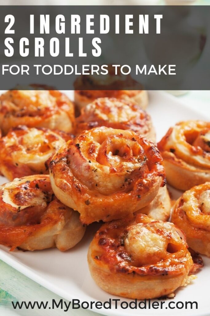 2 Ingredient Scroll recipe for Toddlers to Make - My Bored Toddler