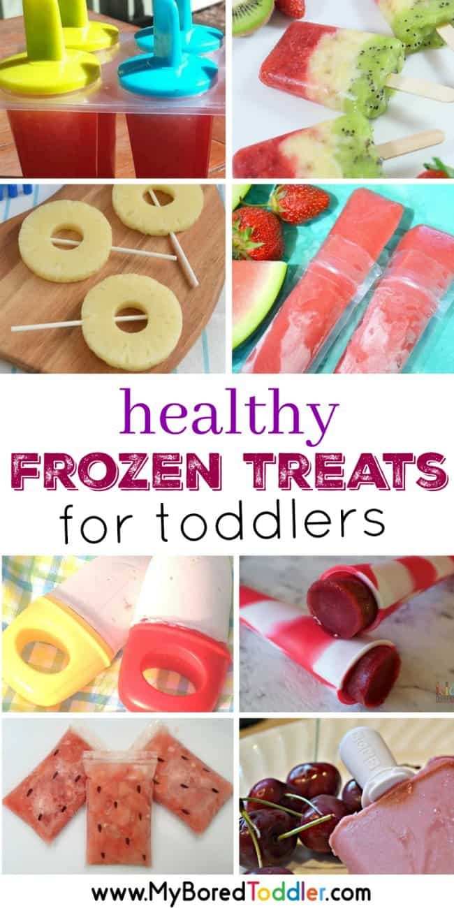 Healthy frozen treats for toddlers  - ice blocks, icy poles and popsicle recipes that are perfect for toddlers, babies and preschoolers. Healthy fresh fruit recipes that are perfect for a hot summer's day. 