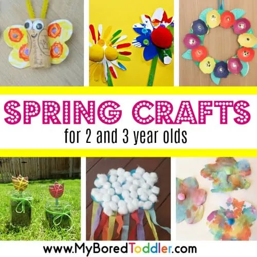 Spring Crafts for 2 and 3 year olds square feature