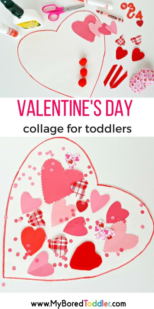 Valentine's Day Collage Craft For Toddlers - My Bored Toddler