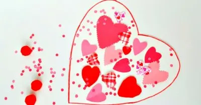 valentine collage activity for toddlers