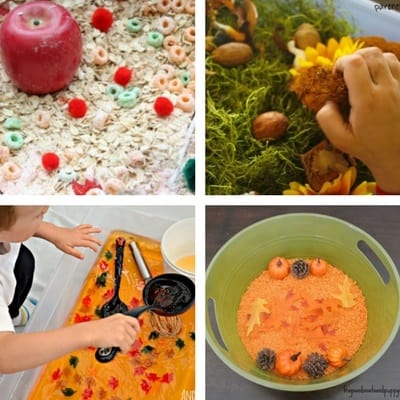 autumn and fall sensory bins sensory trays sensory tubs for toddlers 3
