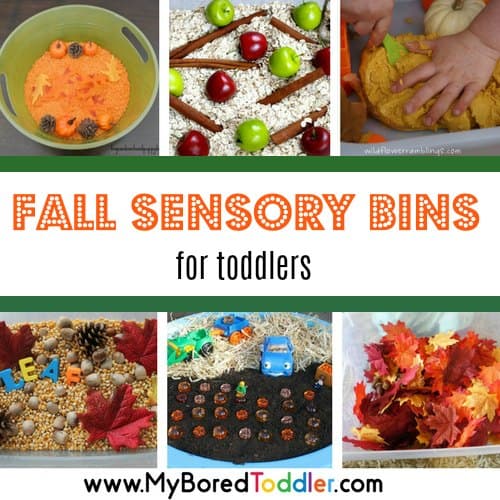 fall sensory bins for toddlers square