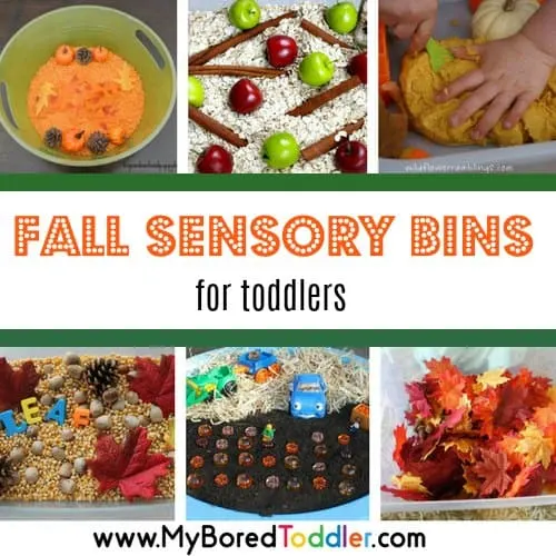 fall sensory bins for toddlers square