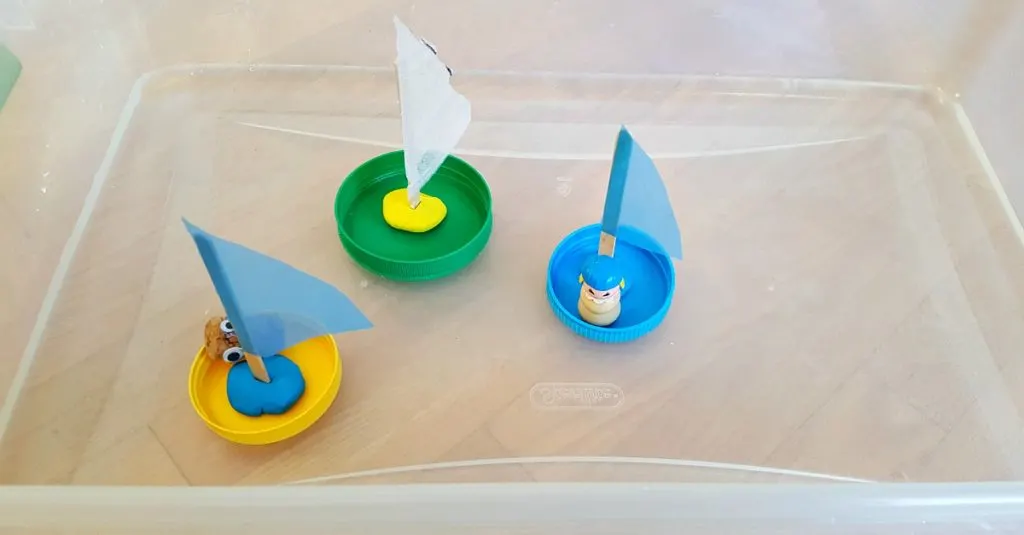 jar lid boats craft and activity toddler water play