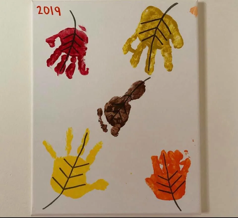 fall handprint craft fall footprint craft for toddlers 