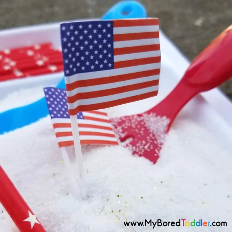 patriotic sensory bin memorial day 4th july image 3