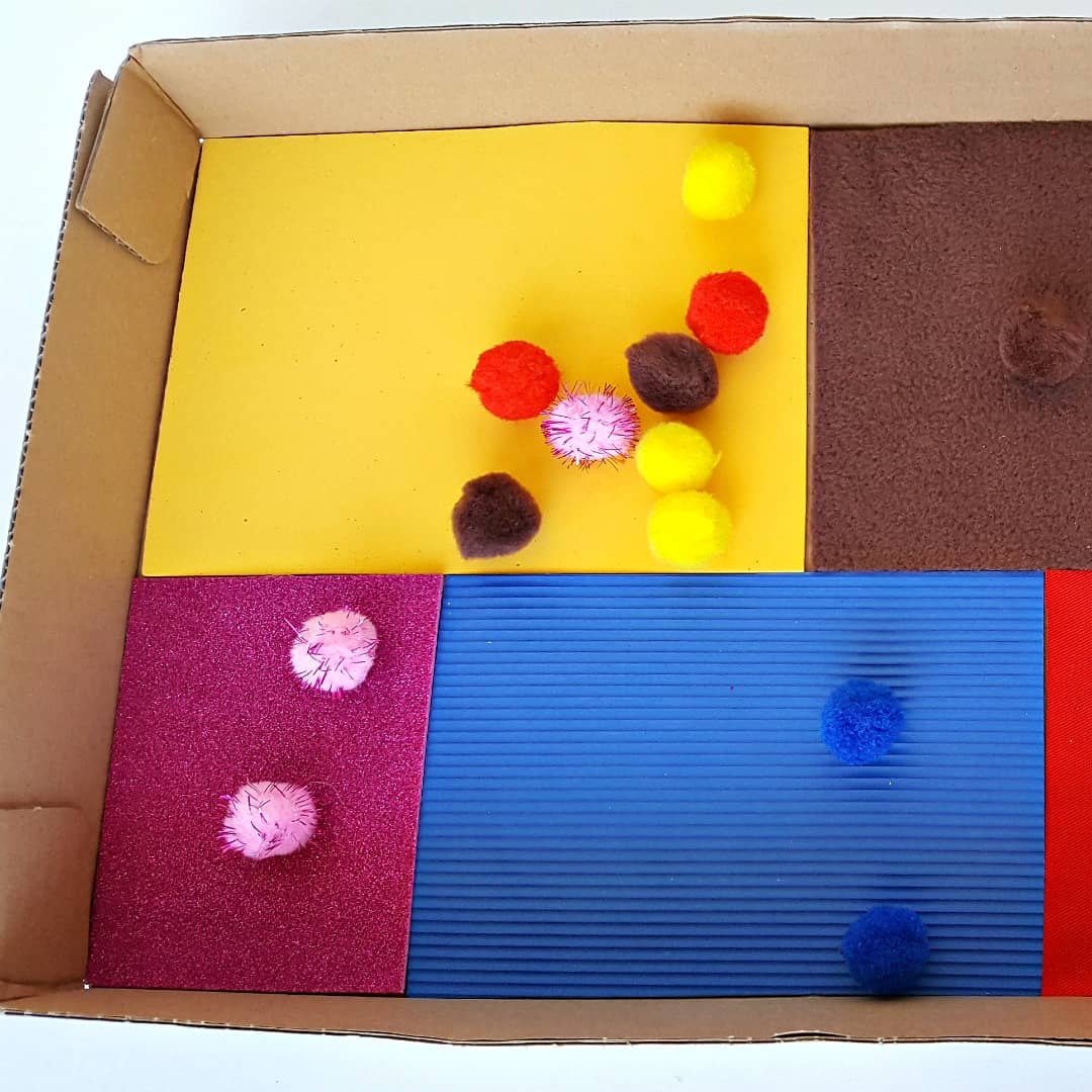 Matching Colors Sensory Box for Toddlers - My Bored Toddler