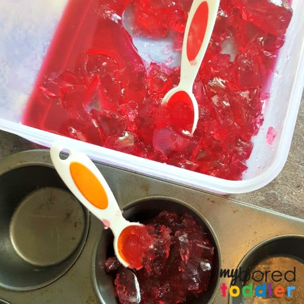 jelly in muffin tins sensory play for babies and toddlers messy play