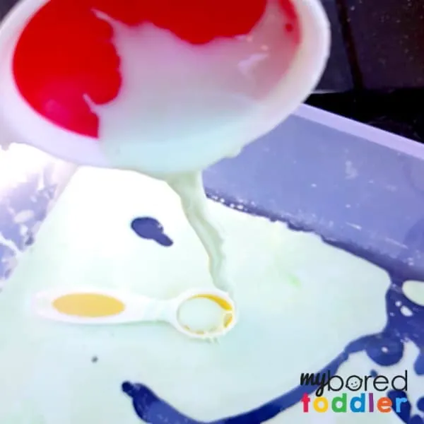 making oobleck taste safe for babies and toddler playing with it