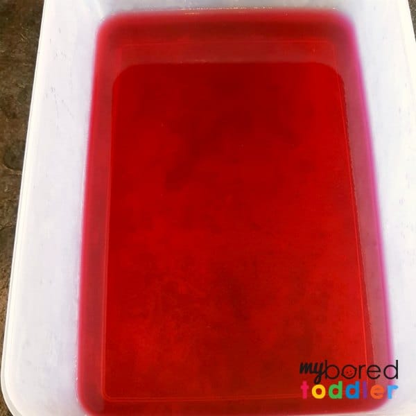 messy play with jello and jelly for sensory play