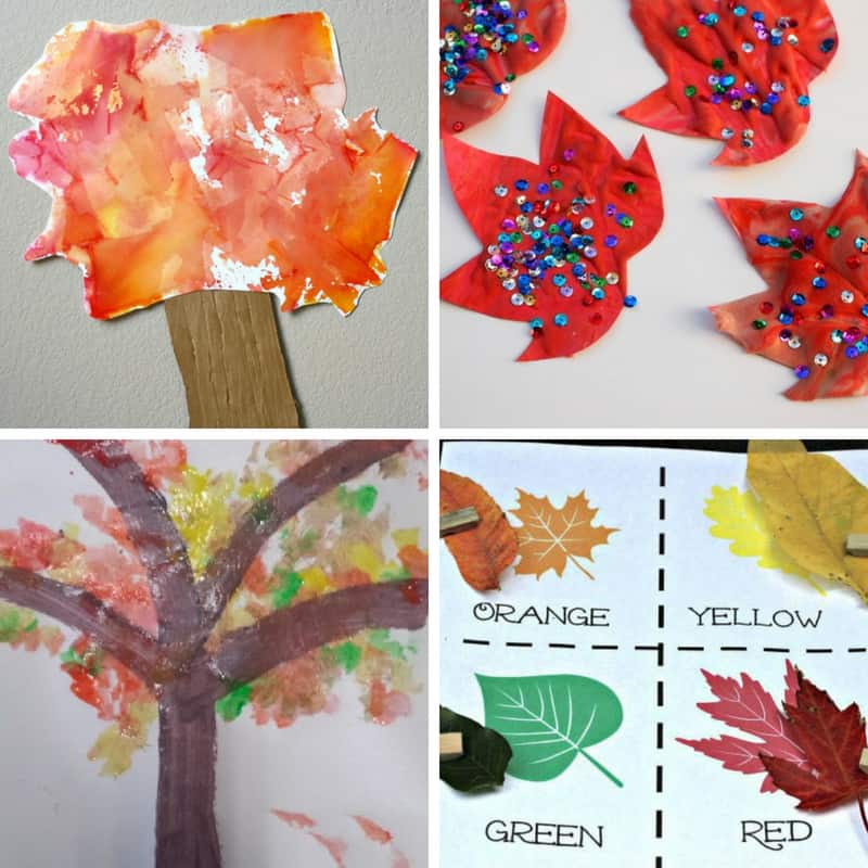 Leaves activities for 2 and 3 year olds toddlers crafts fun
