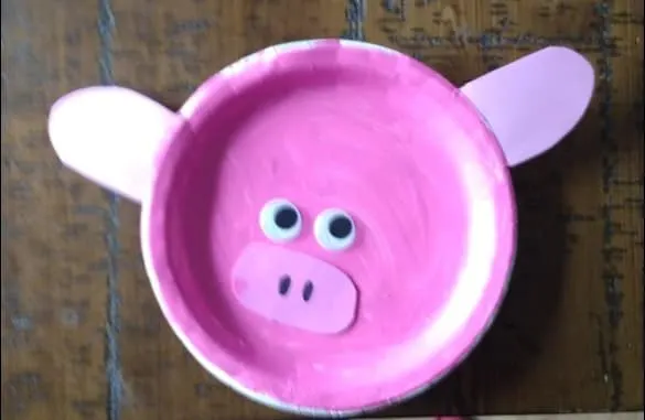 paper plate pig craft for farm week 
